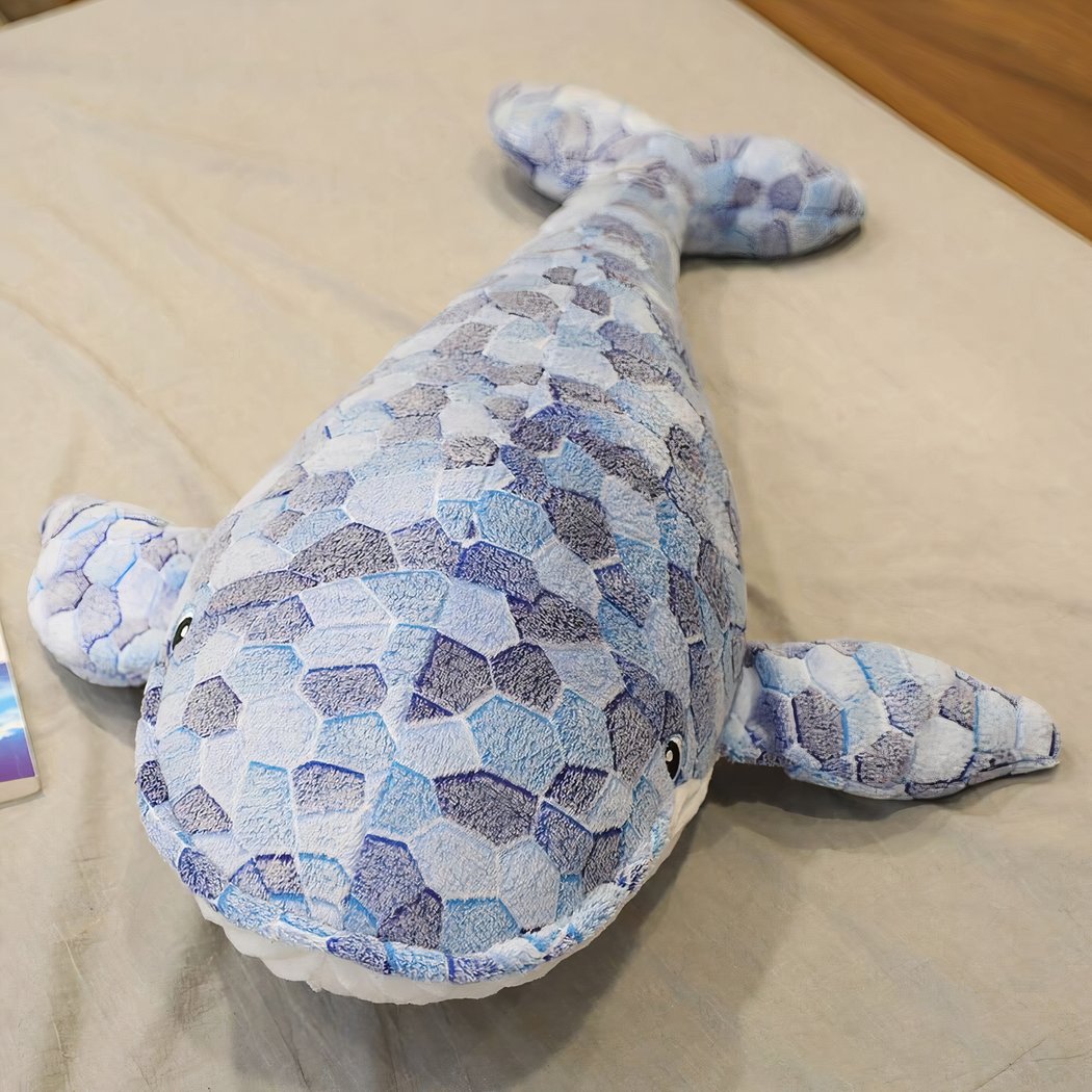 Peluche baleine mosaïque bleu – Image 8