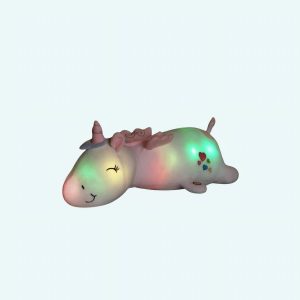 Peluche licorne oreiller lumineuse