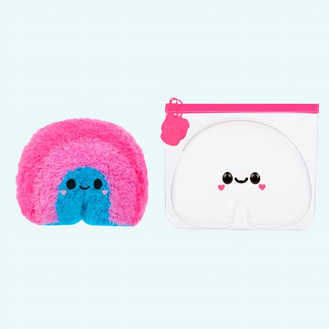 Peluche Fluffie Stuffiez arc-en-ciel rose et bleu – Image 6