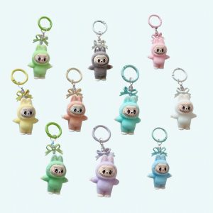 Peluche style Labubu mini porte-clé