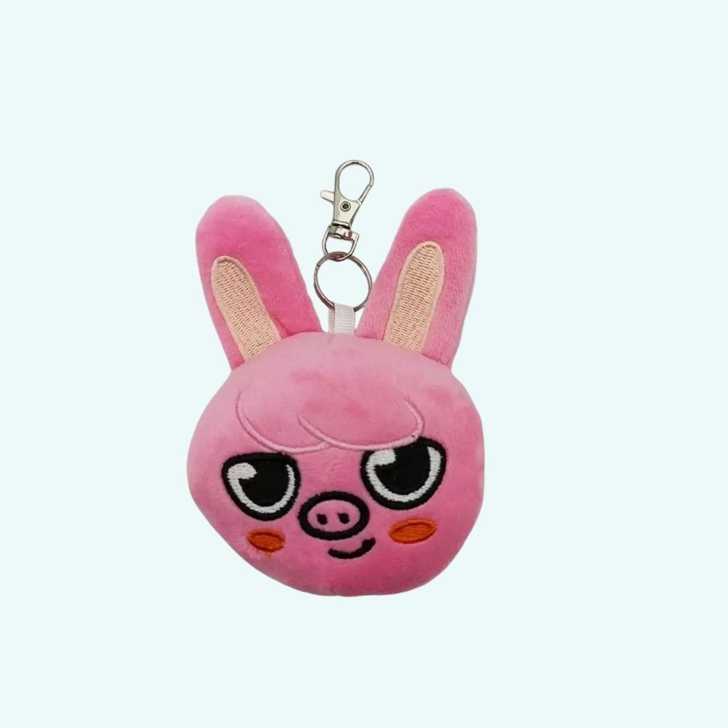 Peluche Stray Kids Changbin porte-clef lapin rose kawaii – Image 2