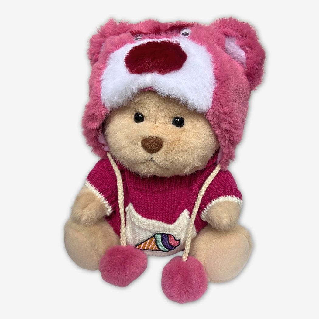 Nino – L’ours en peluche articulé fait main avec son déguisement Lotso – Image 6