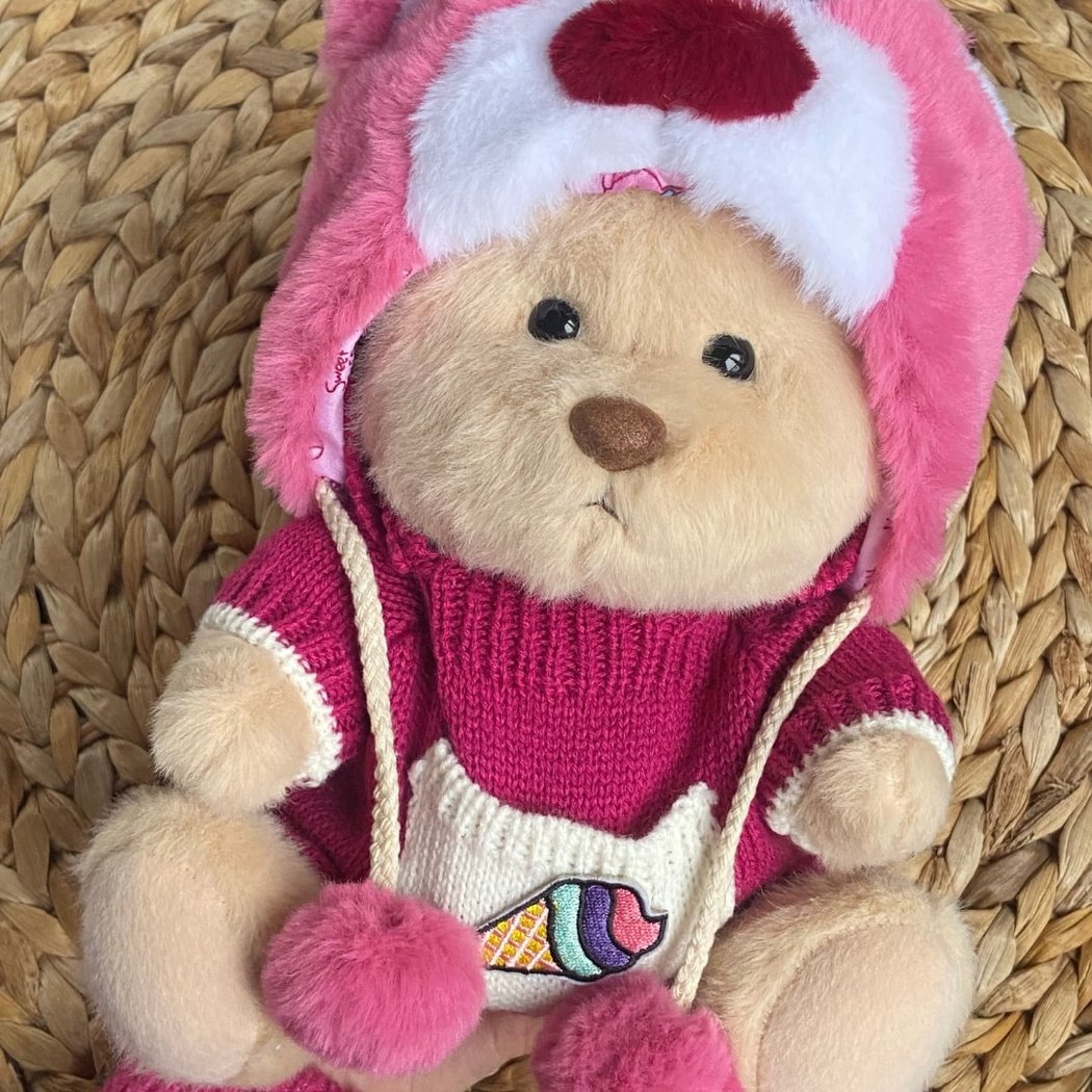 Nino – L’ours en peluche articulé fait main avec son déguisement Lotso – Image 4
