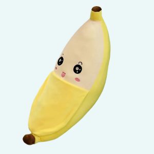 Oreiller peluche banane pour enfants