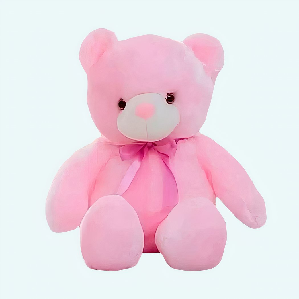 Peluche ours oreiller LED rose – Image 2