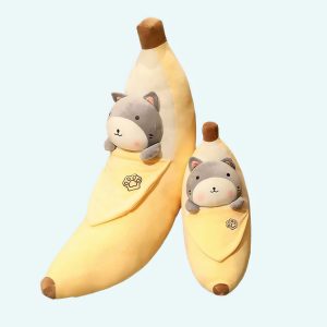 Peluche banane Shiba Inu