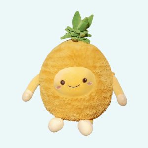 Peluche douce en forme de fruit ananas