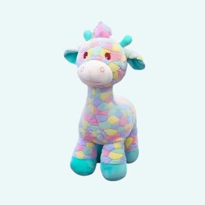 Peluche girafe arc-en-ciel