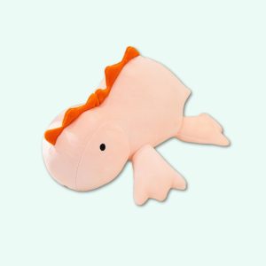 Peluche lestée dinosaure rose