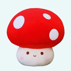 Peluche tête de champignon rouge