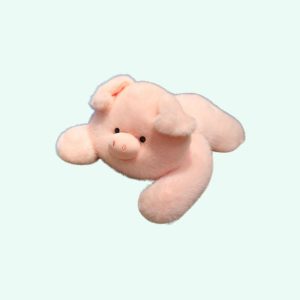 Peluche lestée cochon rose