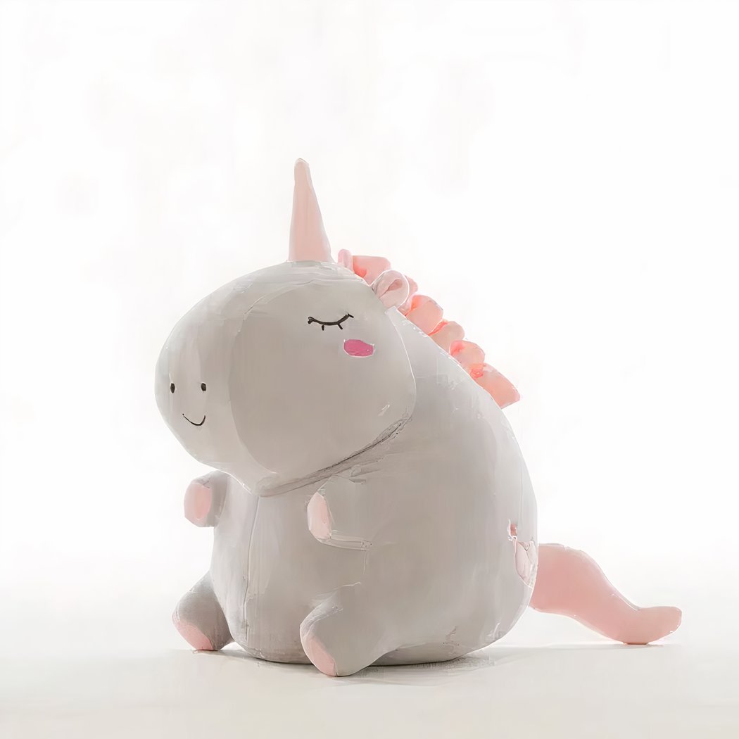 Peluche licorne super douce grise – Image 3