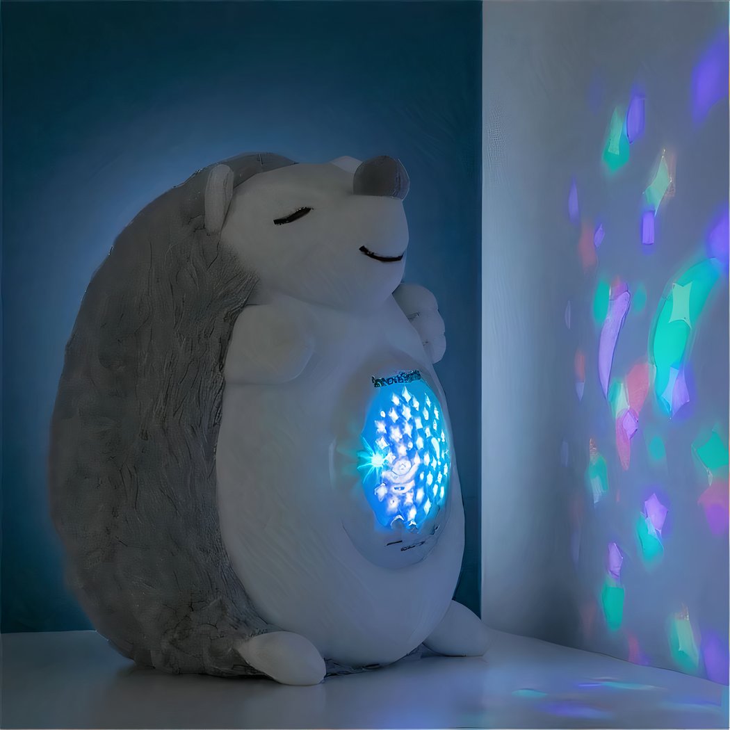 Veilleuse peluche hérisson projecteur ciel étoilé – Image 3