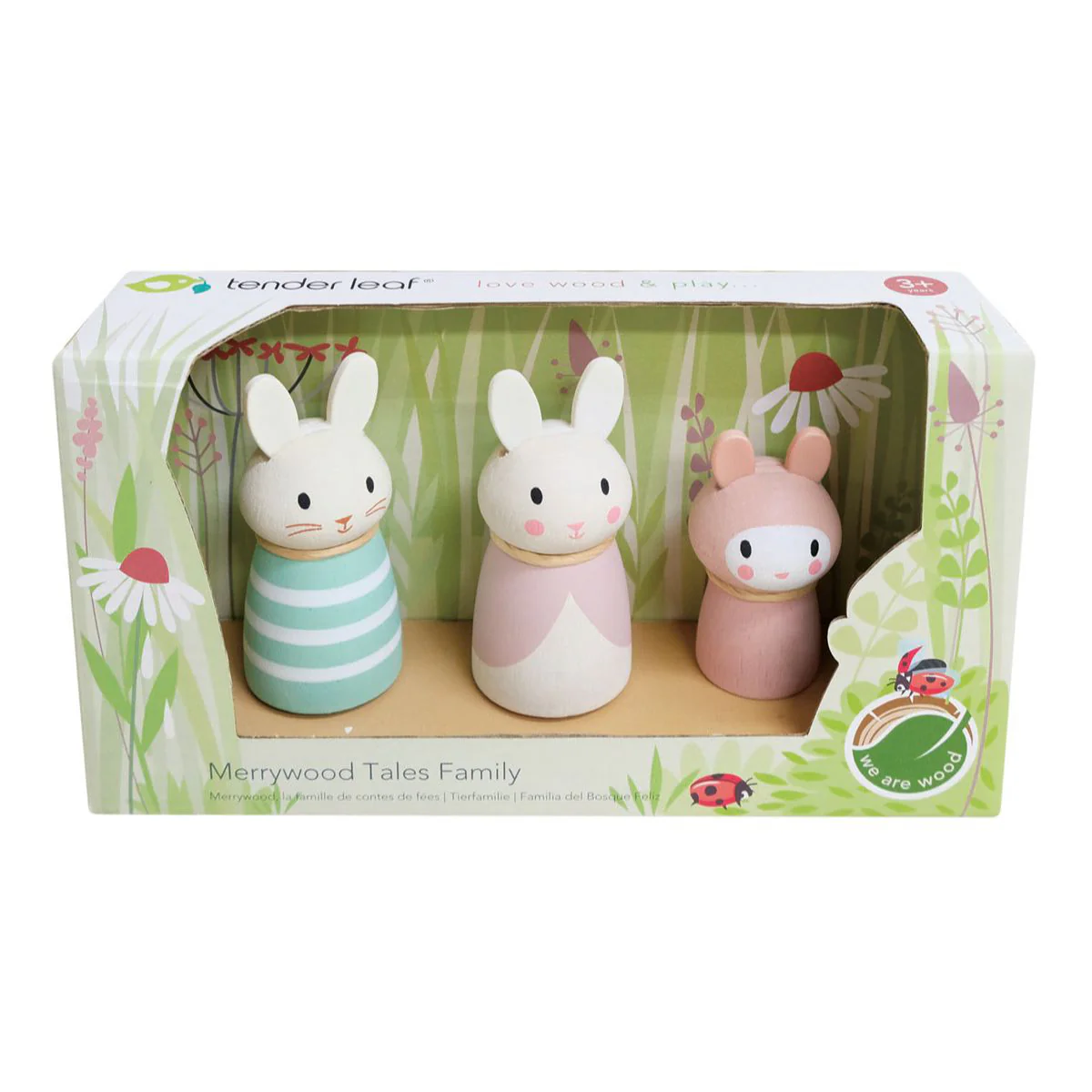 Famille de lapins - Figurines en bois – Image 2