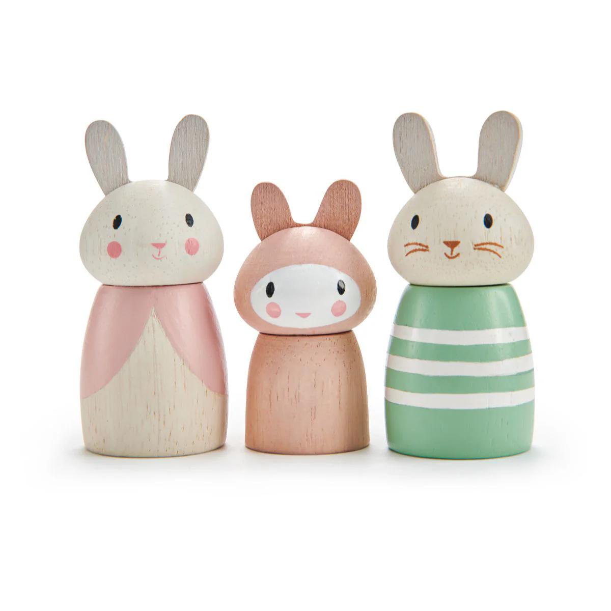 Famille de lapins - Figurines en bois – Image 3