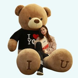 Peluche géante ours d’amour en Tshirt