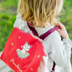 Sac à dos maternelle fille danseuse opéra - prénom brodé